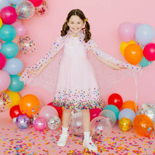 Load image into Gallery viewer, Pink Confetti Short Sleeve Tutu Dress - Kids Birthday