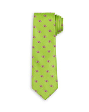 Load image into Gallery viewer, Football Print Green Child Tween Necktie
