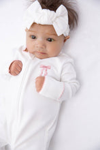 Load image into Gallery viewer, Bow - Pip Embroidered  Zip Romper
