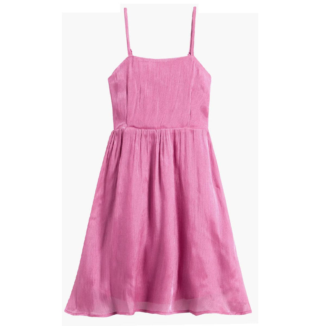 Tween Shimmer Crinkle Babydoll Party Dress