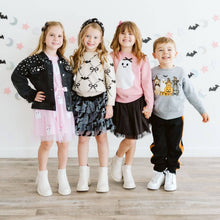 Load image into Gallery viewer, Boo Sequin Patch Halloween Short Sleeve Tutu Dress - Kids