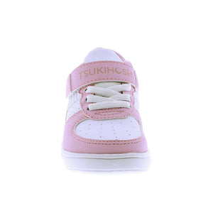 Tsukihoshi Pink & White Court Sneakers