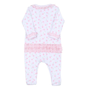 Tessa's Classics Pink Printed Ruffle Footie