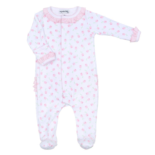 Tessa's Classics Pink Printed Ruffle Footie