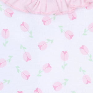 Tessa's Classics Pink Printed Ruffle Footie