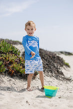 Load image into Gallery viewer, Blue Fish Swim Trunks