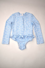 Load image into Gallery viewer, Blue Bows Rash Guard Swimsuit