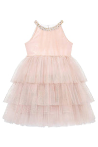 Halter Neck Tiered Tulle Wedding Flower Girl Dress