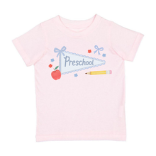 Load image into Gallery viewer, Preschool Bow Pennant Short Sleeve T-Shirt - Back To School