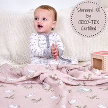 Load image into Gallery viewer, Dove Baby Swaddle Muslin Blanket