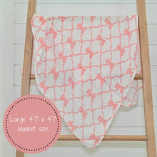 Load image into Gallery viewer, Beautiful Bows Baby Swaddle Blanket