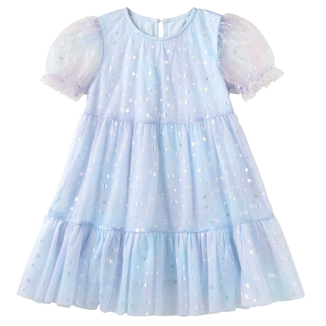 Blue Shooting Star Tiered Dress