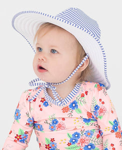 Kids Periwinkle Blue Seersucker Swim Hat