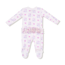 Load image into Gallery viewer, Lil Sis 2 Way Zipper Ruffle Back Footie