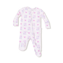 Load image into Gallery viewer, Lil Sis 2 Way Zipper Ruffle Back Footie