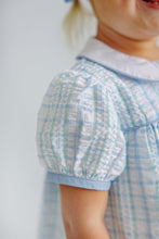 Load image into Gallery viewer, Tabitha&#39;s Teacher&#39;s Pet Dress-Turks Teal Sewanee Seersucker/Beale Street Blue