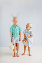 Load image into Gallery viewer, Tabitha&#39;s Teacher&#39;s Pet Dress-Turks Teal Sewanee Seersucker/Beale Street Blue