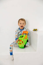 Load image into Gallery viewer, Construction Mint Long Sleeve Pajama Set