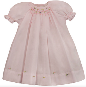 Pink Daydress with Embroidered Flowers