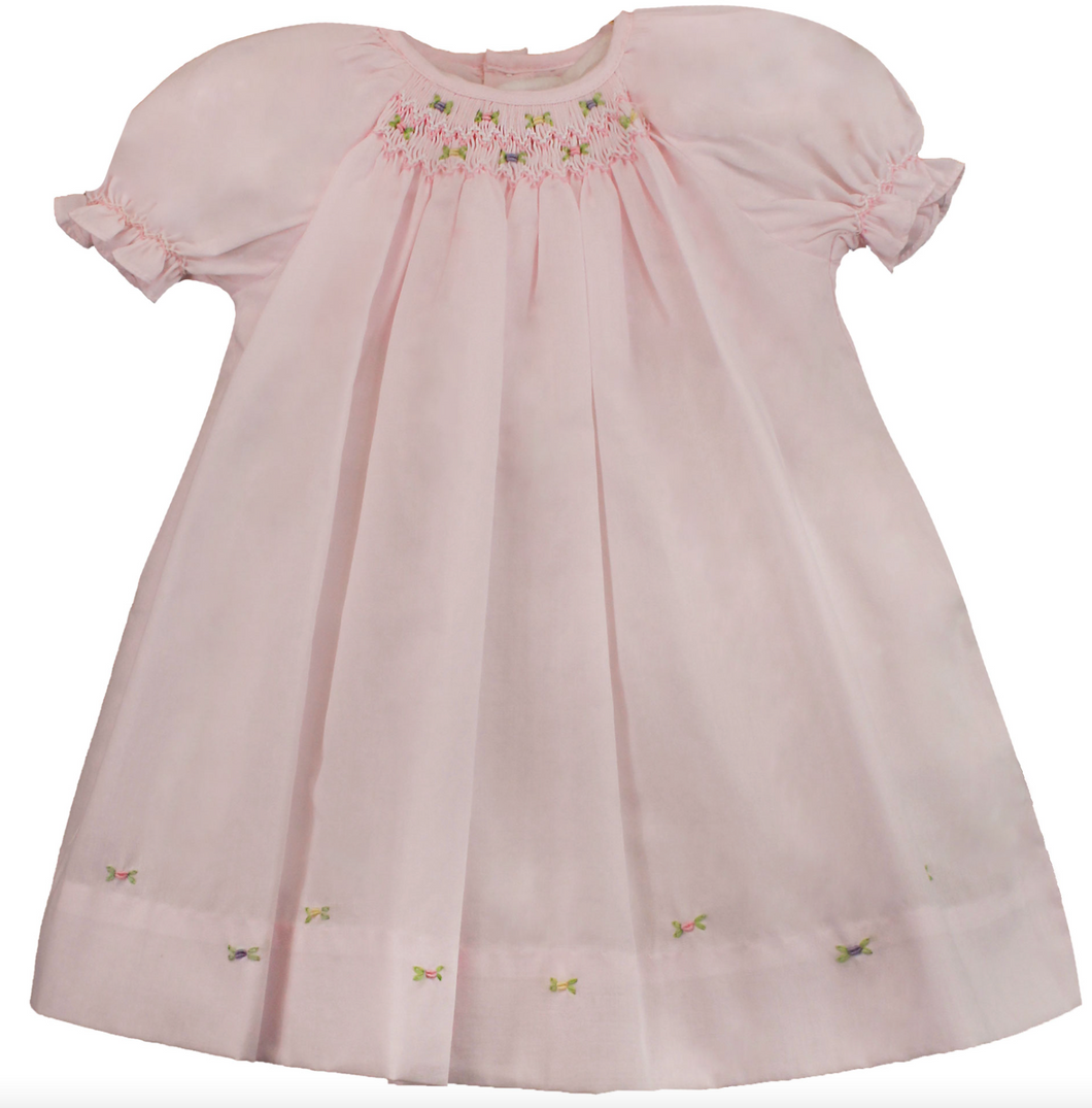 Pink Daydress with Embroidered Flowers