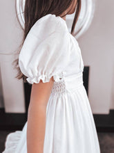 Load image into Gallery viewer, Emilia Girls White Dress Knee Length