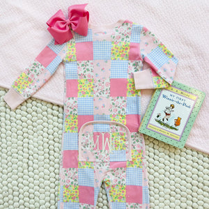 Noelle's Night Night Footed Paris Pike Patch with Palm Beach Pink