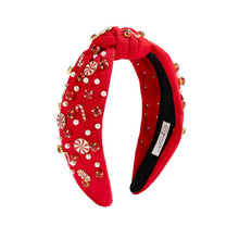 Load image into Gallery viewer, Candy Cane Swirl Christmas Gemstone Headband  - Kids Hair