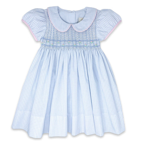 Kelli Dress- Woodford Blue Windowpane