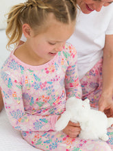 Load image into Gallery viewer, Girls Bunny and Friends Bamboo Viscose Ruffle Long Sleeve Pajama Set