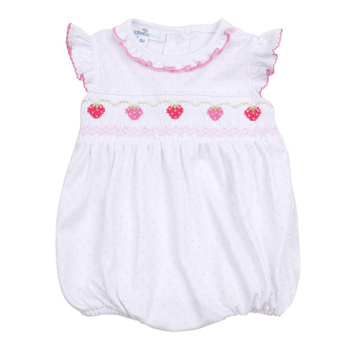 Strawberry Patch Smocked Bubble