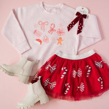Load image into Gallery viewer, Candy Cane Coquette Sequin Christmas Tutu - Kids Clothing