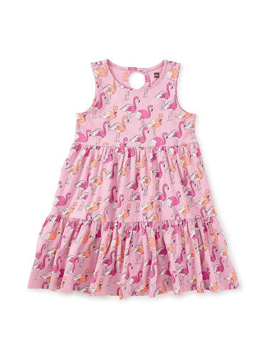 Pink Tiered Tank Dress Flamencos De Yucatan