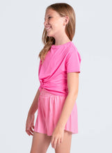 Load image into Gallery viewer, Girls Peek-A-Bow Short Sleeve - Taffy