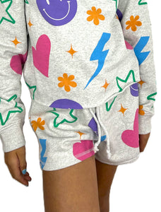 All Over Icons Shorts - TWEEN GIRLS