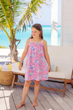 Load image into Gallery viewer, Lainey&#39;s Little Dress Pima Mt. &amp; Paran Mini Floral &amp; Palm Beach Pink