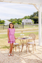 Load image into Gallery viewer, Emily Rives Ruffle Dress- Holly Hills Hand Block with Hamptons Hot Pink