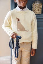 Load image into Gallery viewer, Isaacs Intarsia Sweater Palmetto Pearl Dog