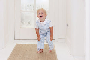 Short Sleeve Peter Pan Collar Shirt & Onesie Pima Worth Avenue White