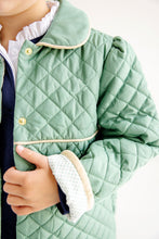 Load image into Gallery viewer, Carlyle Quilted Coat Gallatin Green &amp; Keeneland Khaki