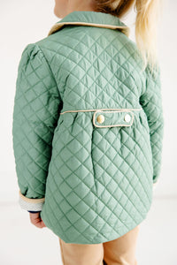 Carlyle Quilted Coat Gallatin Green & Keeneland Khaki
