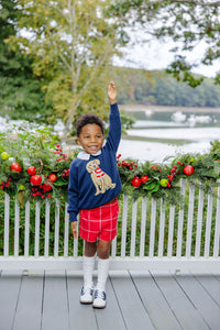 Issac's Intarsia Sweater Nantucket Navy with Dog