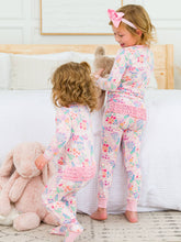 Load image into Gallery viewer, Toddler Girls Bunny and Friends Bamboo Viscose Ruffle Long Sleeve Pajama Set