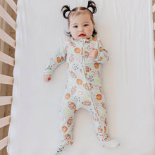 Load image into Gallery viewer, Zip-Up Footie Pajama - Sports Medley