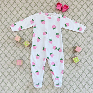 Rock Me Romper Sanibel Strawberry with Worth Avenue White