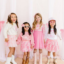 Load image into Gallery viewer, Ballet Bow Tiered Tutu - Kids Dress Up Skirt - Coquette