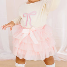 Load image into Gallery viewer, Ballet Bow Tiered Tutu - Kids Dress Up Skirt - Coquette