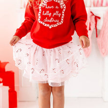Load image into Gallery viewer, Candy Cane Scalloped Tutu Skirt - Kids Clothing - Holiday