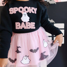 Load image into Gallery viewer, Spooky Babe Sequin Halloween Tutu Skirt - Kids Clothing