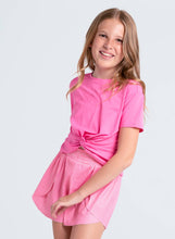 Load image into Gallery viewer, Girls Peek-A-Bow Short Sleeve - Taffy
