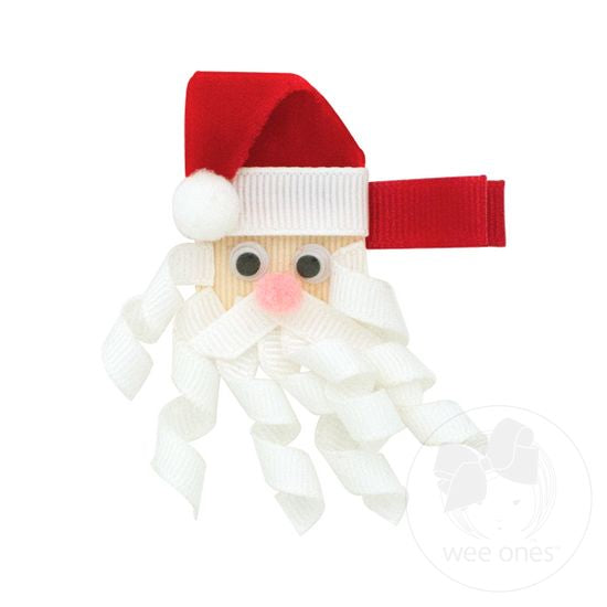 Large Santa Ribbon Art Hair Clip